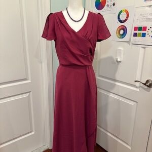 Iris & Ink Garnet Wrap Effect Dress UK 10 US 6